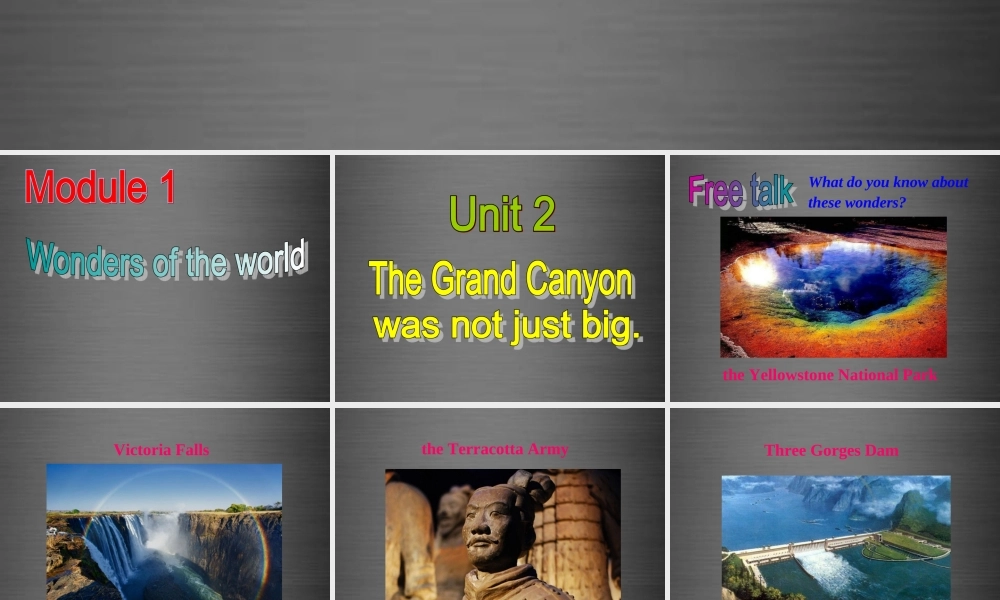 内蒙古鄂尔多斯康巴什新区第二中学九年级英语上册 Module 1 Unit 2 The Grand Canyon was not just big课件.ppt
