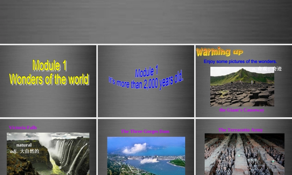 内蒙古鄂尔多斯康巴什新区第二中学九年级英语上册 Module 1 Unit 1 It’s more than 2,000 years old课件1.ppt