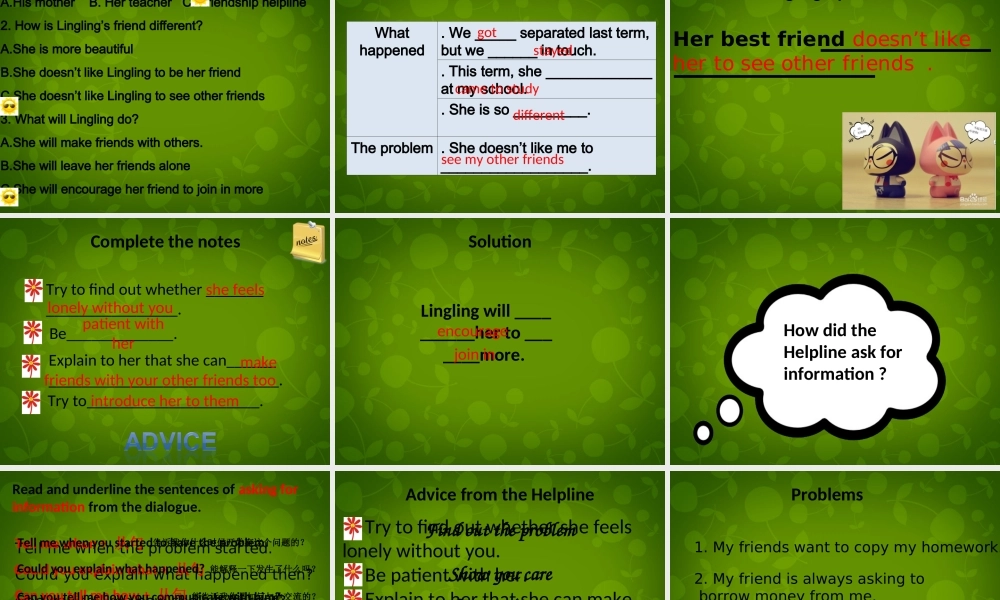 内蒙古鄂尔多斯康巴什新区第一中学八年级英语下册 Module 9 Unit 1 Could I ask if you' ve mentioned this to her课件 .ppt