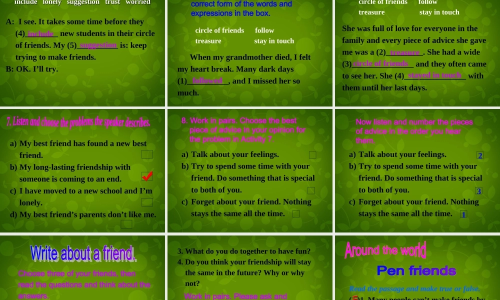 内蒙古鄂尔多斯康巴什新区第一中学八年级英语下册 Module 9 Unit 3 Language in use课件 .ppt