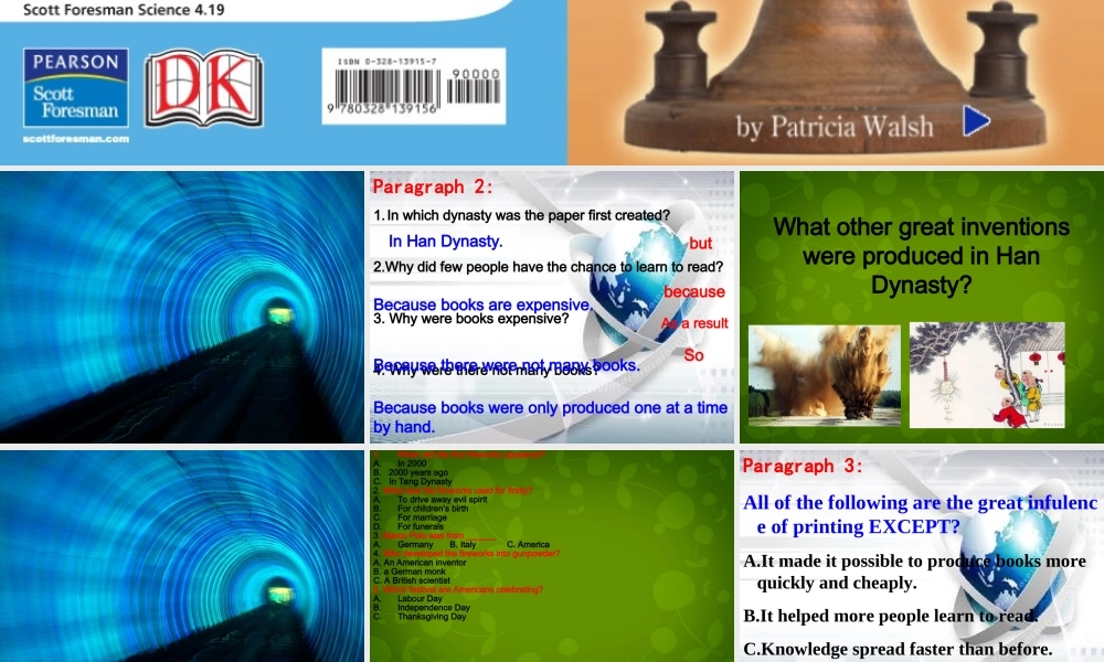 内蒙古鄂尔多斯康巴什新区第一中学九年级英语上册 Module 9 Unit 2 Will books be replaced by the Internet课件.ppt