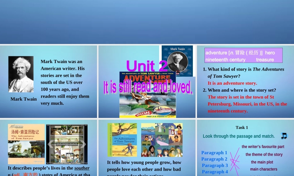 内蒙古鄂尔多斯康巴什新区第一中学九年级英语上册 Module 7 Unit 2 It is still read and loved课件.ppt