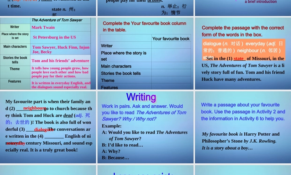 内蒙古鄂尔多斯康巴什新区第一中学九年级英语上册 Module 7 Unit 2 It is still read and loved课件.ppt