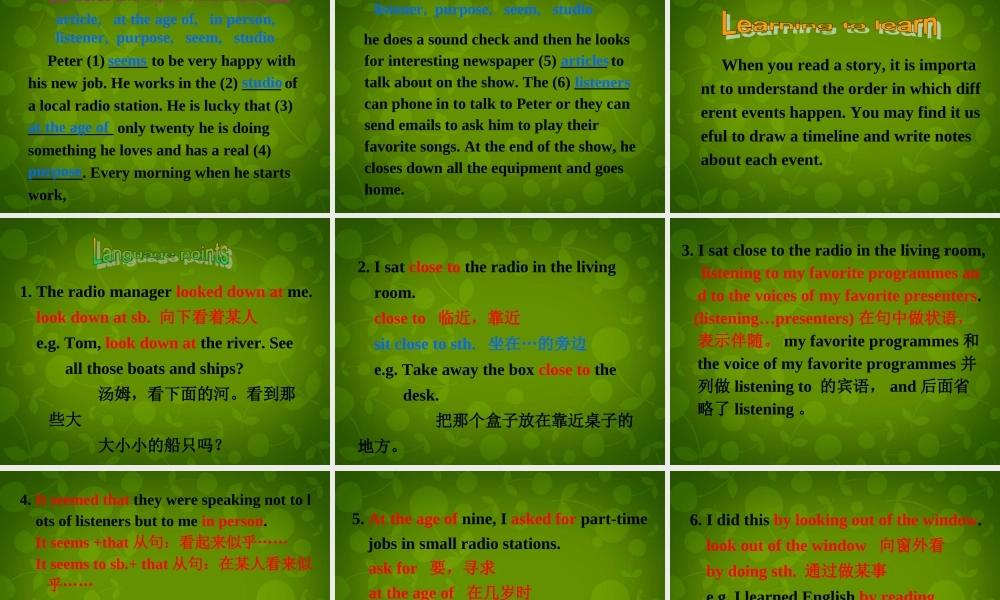 内蒙古鄂尔多斯康巴什新区第一中学八年级英语下册 Module 10 Unit 2 It seemed that they were speaking to me in person课件 .ppt