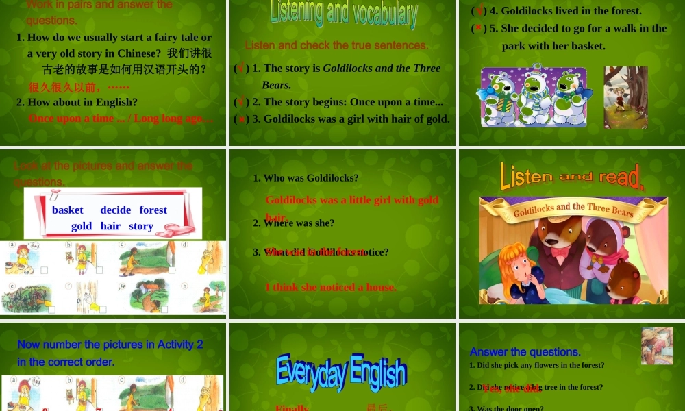 内蒙古鄂尔多斯康巴什新区第一中学七年级英语下册 Moudle 8 Unit 1 Once upon a time…课件 .ppt