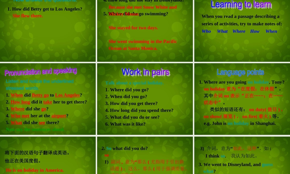 内蒙古鄂尔多斯康巴什新区第一中学七年级英语下册 Module 10 Unit 1 What did you do课件 .ppt