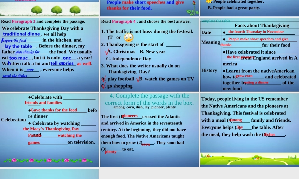 内蒙古鄂尔多斯市东胜区培正中学九年级英语上册 Module 2 Unit 2 We have celebrated the festival since the first pioneers arrived in America课件.ppt