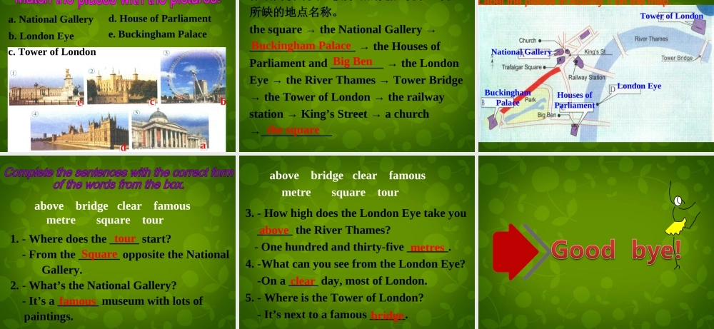 内蒙古鄂尔多斯康巴什新区第一中学七年级英语下册 Module 6 Unit 1 Could you tell me how to get to the National Stadium课件 .ppt