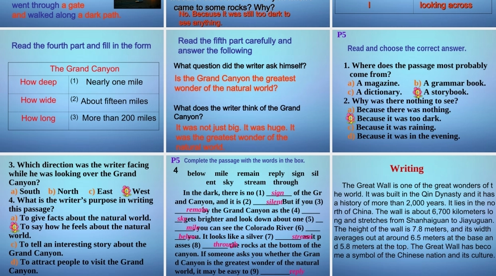 内蒙古鄂尔多斯市东胜区培正中学九年级英语上册 Module 1 Unit 2 The Grand Canyon was not just big课件.ppt