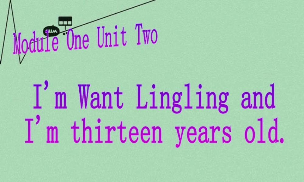 内蒙古鄂尔多斯市康巴什新区第二中学七年级英语上册 Module 1 Unit 2 I'm Want Lingling and I'm thirteen years old课件 （新版）外研版.ppt