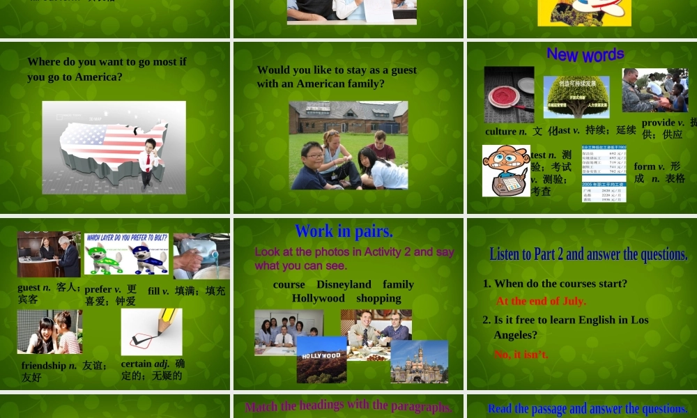 内蒙古满洲里市第六中学八年级英语下册 Module 7 Unit 2 Fill out a form and come to learn English in LA课件 .ppt