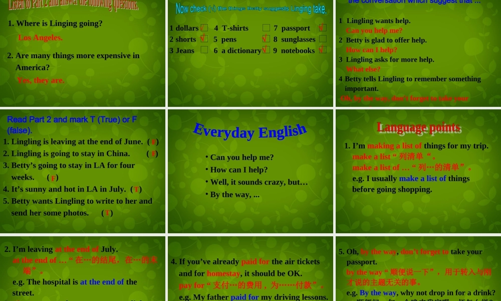 内蒙古满洲里市第六中学八年级英语下册 Module 7 Unit 1 Please write to me and send me some photos课件 .ppt