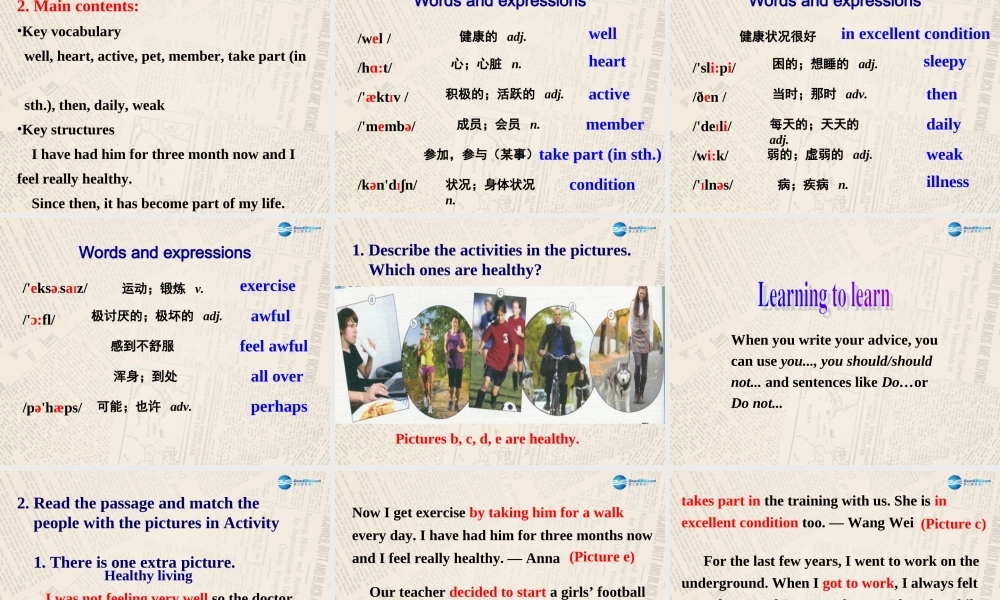 内蒙古满洲里市第五中学八年级英语上册 Module 4 Unit 2 We have played football for a year now课件 .ppt