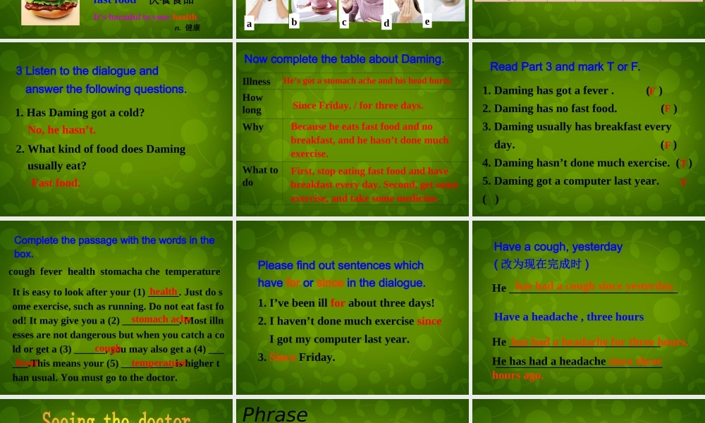 内蒙古满洲里市第五中学八年级英语下册 Module 4 Unit 1 I haven't done much exercise since I got my computer课件 .ppt