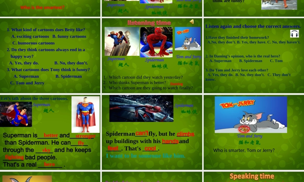 内蒙古满洲里市第五中学八年级英语下册 Module 5 Unit 1 It ’s time to watch a cartoon课件 .ppt