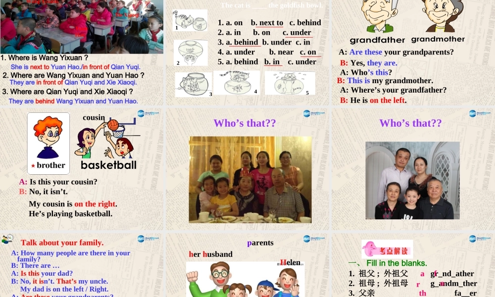 内蒙古满洲里市第五中学七年级英语上册 Module 2 Unit 1 Is this your mum课件 （新版）外研版.ppt