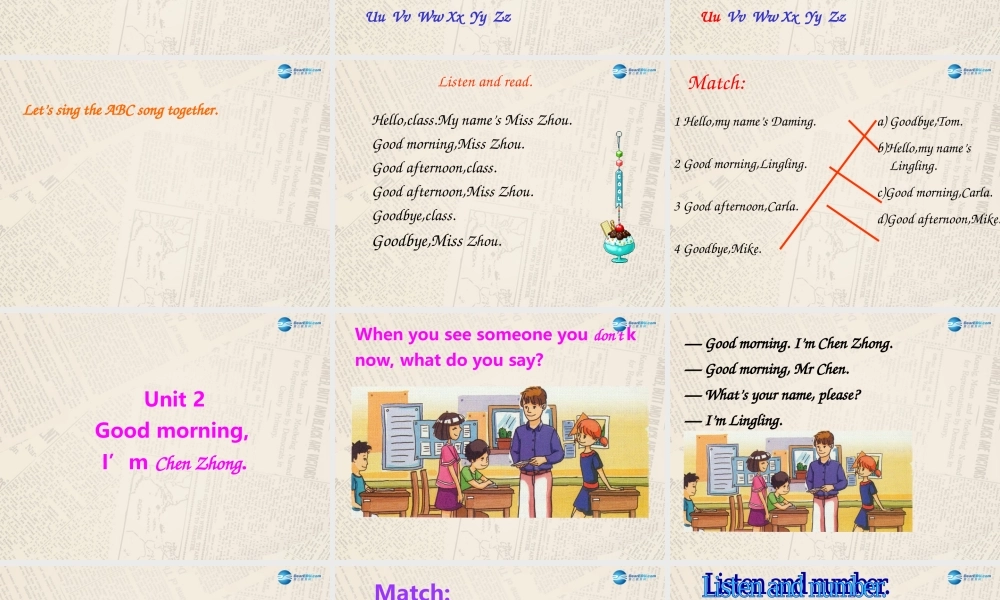 内蒙古满洲里市第五中学七年级英语上册 Starter Module 1 My teacher and friends 课件 （新版）外研版.ppt