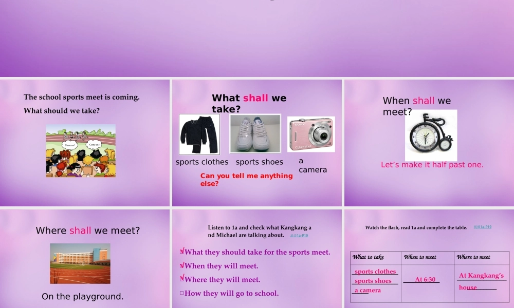 内蒙古乌海市第二十二中学八年级英语上册 Unit 1 Playing Sports Topic 3 Section B课件 （新版）仁爱版.ppt