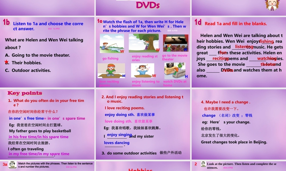 内蒙古乌海市第二十二中学八年级英语上册 Unit 3 Our Hobbies Topic 1 Section A课件 （新版）仁爱版.ppt