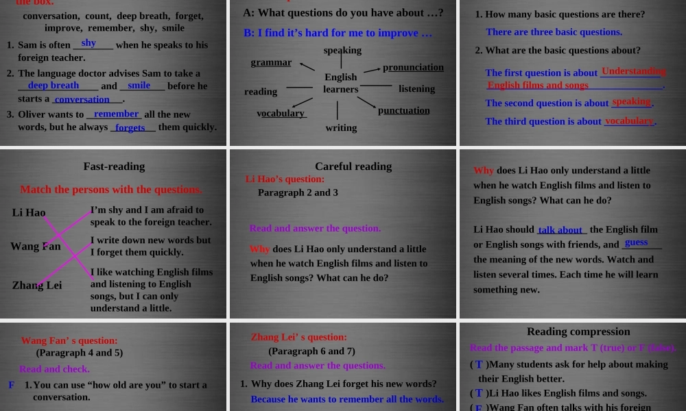 内蒙古乌兰浩特市第十二中学八年级英语上册 Module 1 Unit 2 You should smile at her课件 .ppt