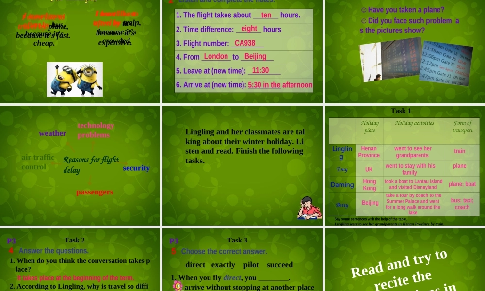 内蒙古乌兰浩特市第十二中学九年级英语下册《Module 1 Unit 1 We toured the city by bus and by taxi》课件 .ppt