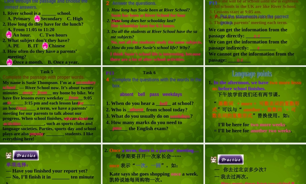 内蒙古乌兰浩特市第十二中学九年级英语下册《Module 2 Unit 2 What do I like best about school》课件 .ppt