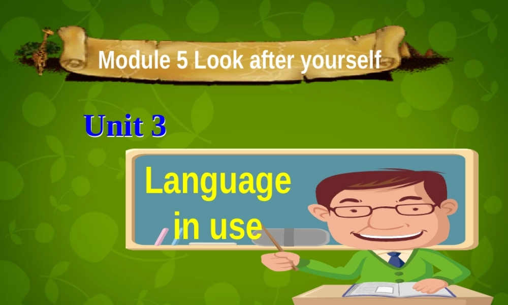 内蒙古乌兰浩特市第十二中学九年级英语下册《Module 5 Unit 3 Language in use》课件 .ppt
