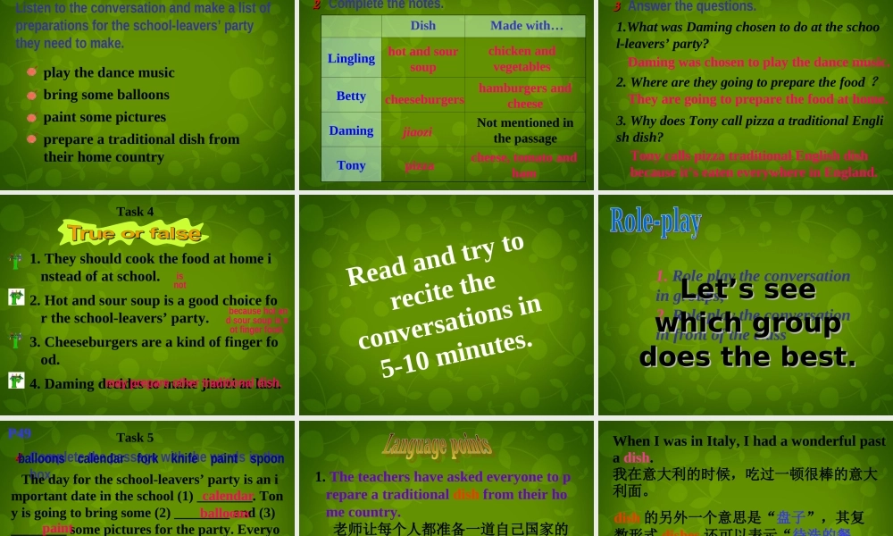 内蒙古乌兰浩特市第十二中学九年级英语下册《Module 6 Unit 1 When is the school-leavers’party》课件2 .ppt