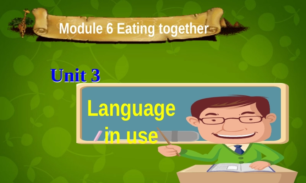 内蒙古乌兰浩特市第十二中学九年级英语下册《Module 6 Unit 3 Language in use》课件 .ppt