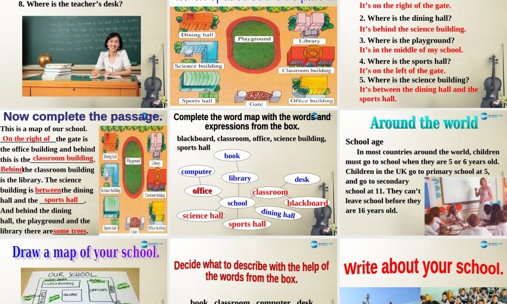 七年级英语上 册 Module 3 My school Unit 3 Language in use课件 （新版）外研版.ppt