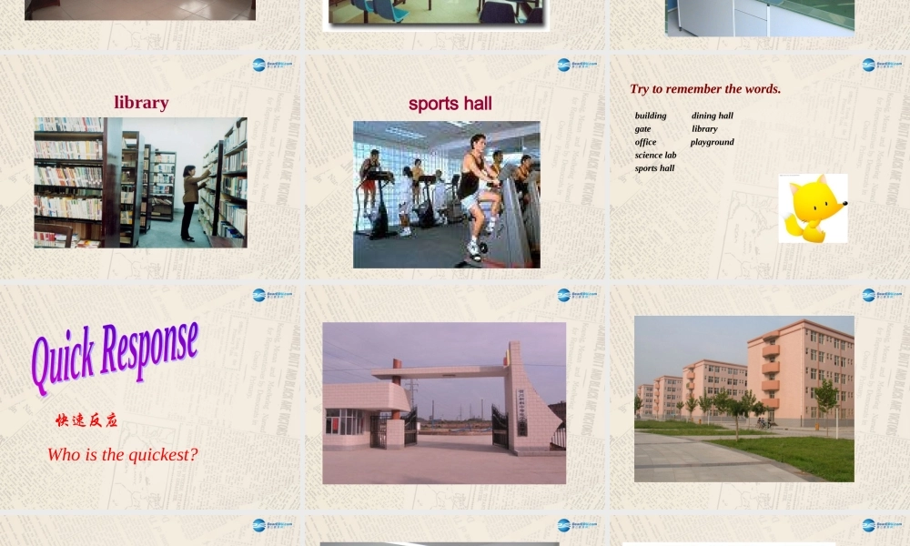 七年级英语上 册 Module 3 My school Unit 2 The library is on the left of the playground课件 （新版）外研版.ppt