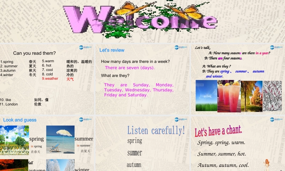七年级英语上 册 Starter Module 4 My everyday life Unit 2 Whats the weather like课件 （新版）外研版.ppt