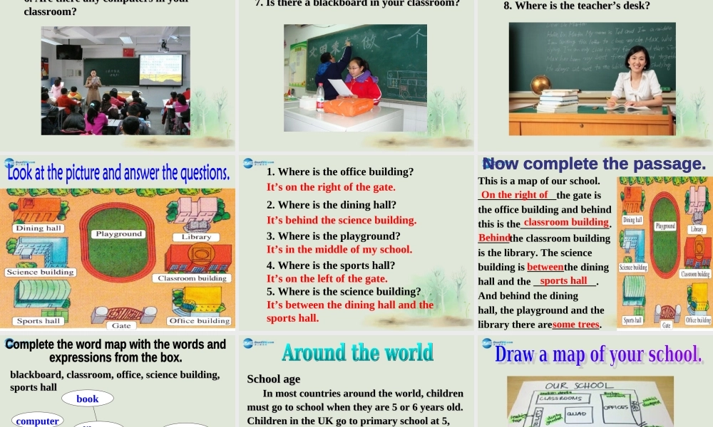 七年级英语上册 Module 3 My school Unit 3 Language in use课件 （新版）外研版.ppt