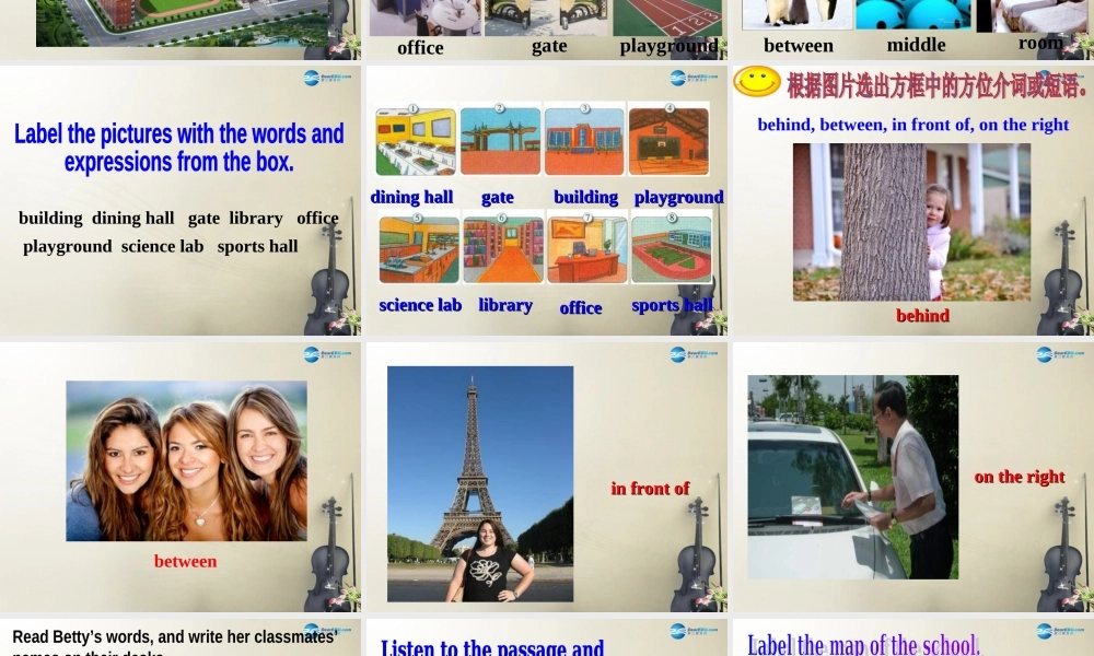 七年级英语上册 Module 3 Unit 2 The library is on the left of the playground课件 （新版）外研版.ppt