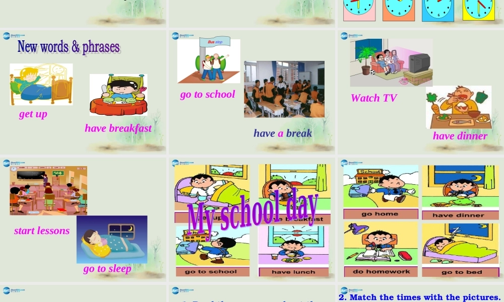 七年级英语上册 Module 5 My school day Unit 2 We start work at nine o’clock课件 （新版）外研版.ppt