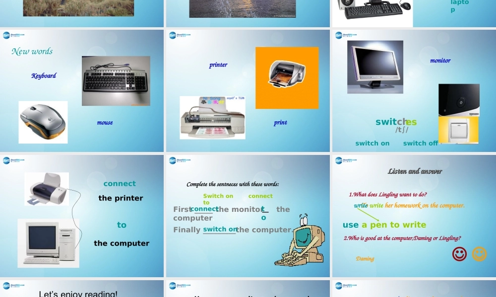 七年级英语上册 Module 7 Computers Unit 1 How do I write my homework on the computer课件 （新版）外研版.ppt