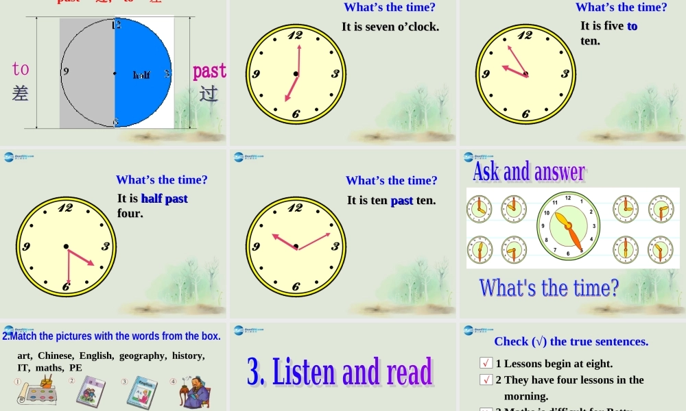 七年级英语上册 Module 5 My school day Unit 1 I love history课件 （新版）外研版.ppt