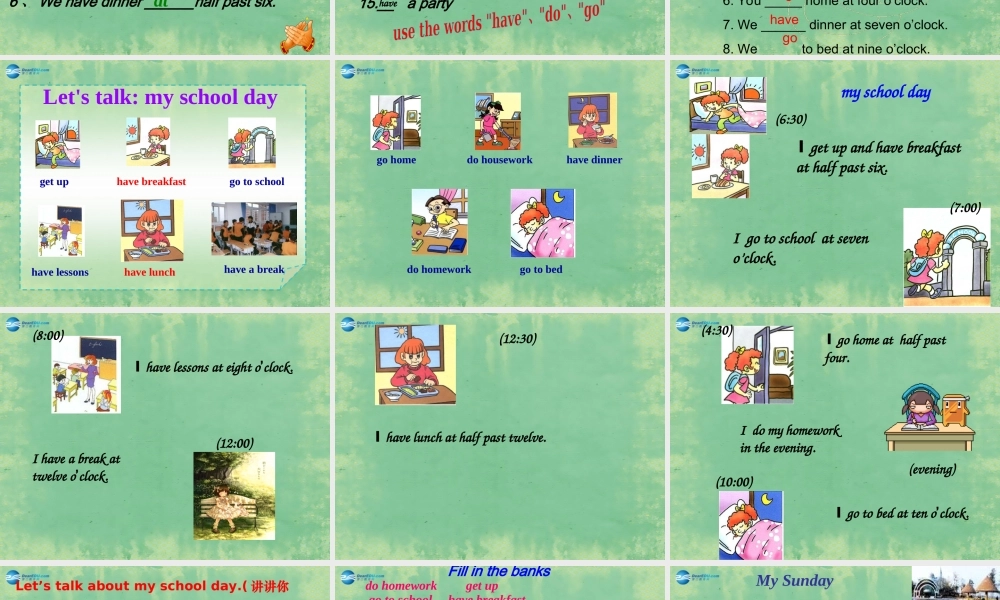 七年级英语上册 Module 5 My school day Unit 3 Language in use课件 （新版）外研版 (2).ppt