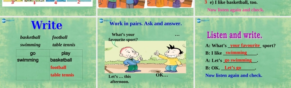 七年级英语上册 Starter Module 4 Unit 3 What's your favourite sport？课件 （新版）外研版.ppt