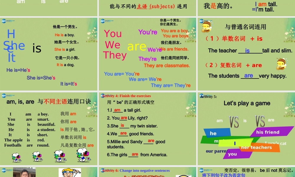 七年级英语上册 Unit 1 This is me Grammar课件 .ppt