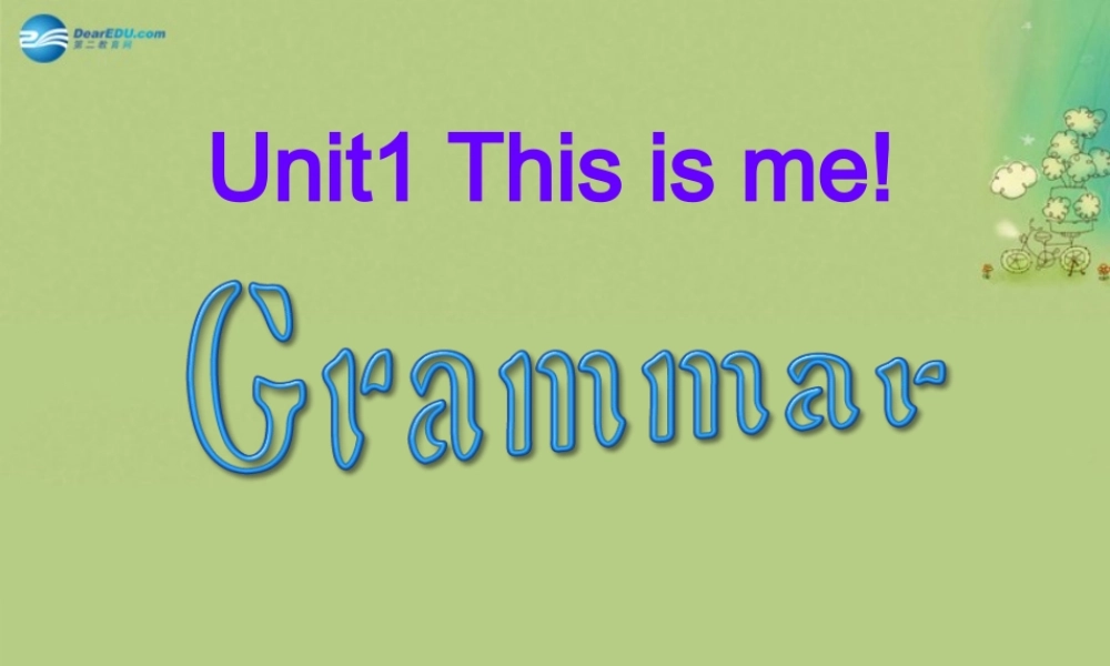 七年级英语上册 Unit 1 This is me！Grammar课件（1）.ppt