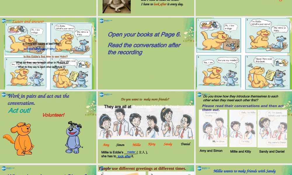 七年级英语上册 Unit 1 This is me！Welcome to the unit课件（4） .ppt