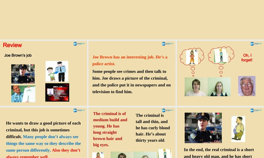 七年级英语上册 Unit 1 What does he look like？Section B（3a-Self Check）课件 .ppt