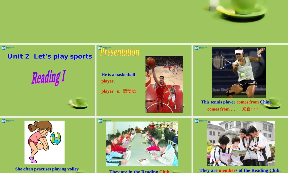 七年级英语上册 Unit 2 Let’s play sports！Reading I课件 .ppt