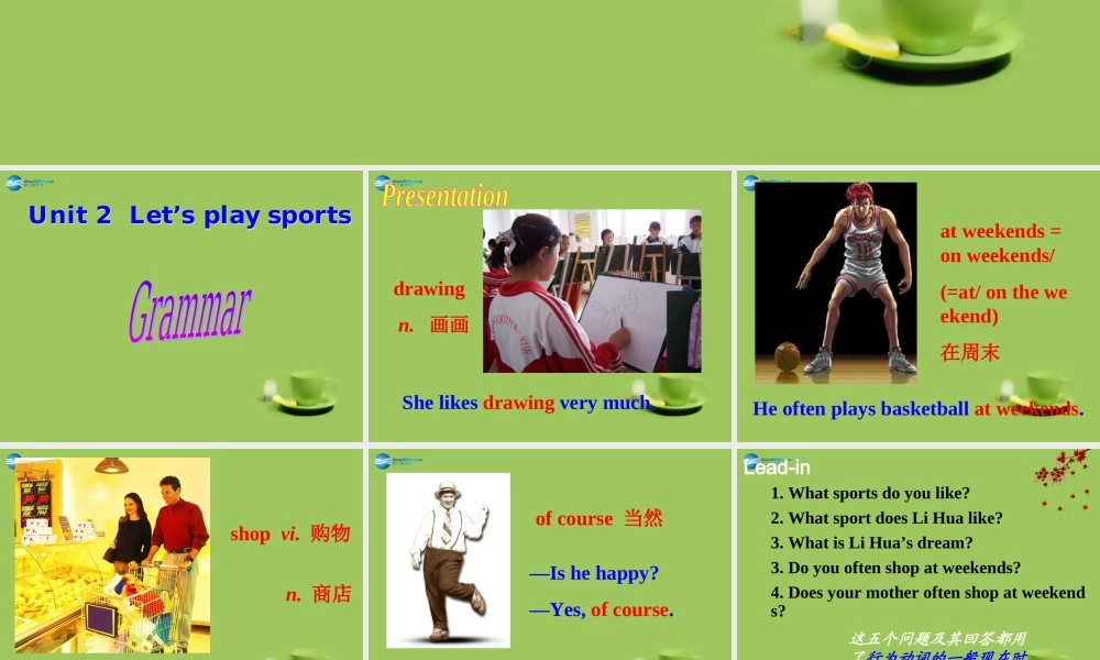 七年级英语上册 Unit 2 Let’s play sports！Grammar课件 .ppt