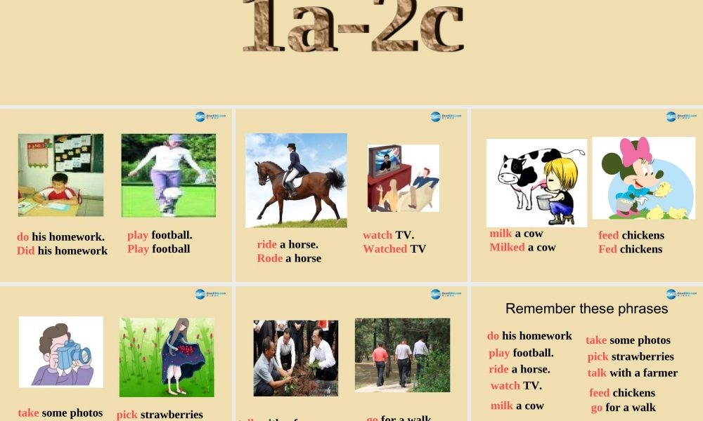 七年级英语上册 Unit 3 How was your school trip？Section A（1a-2c）课件 .ppt