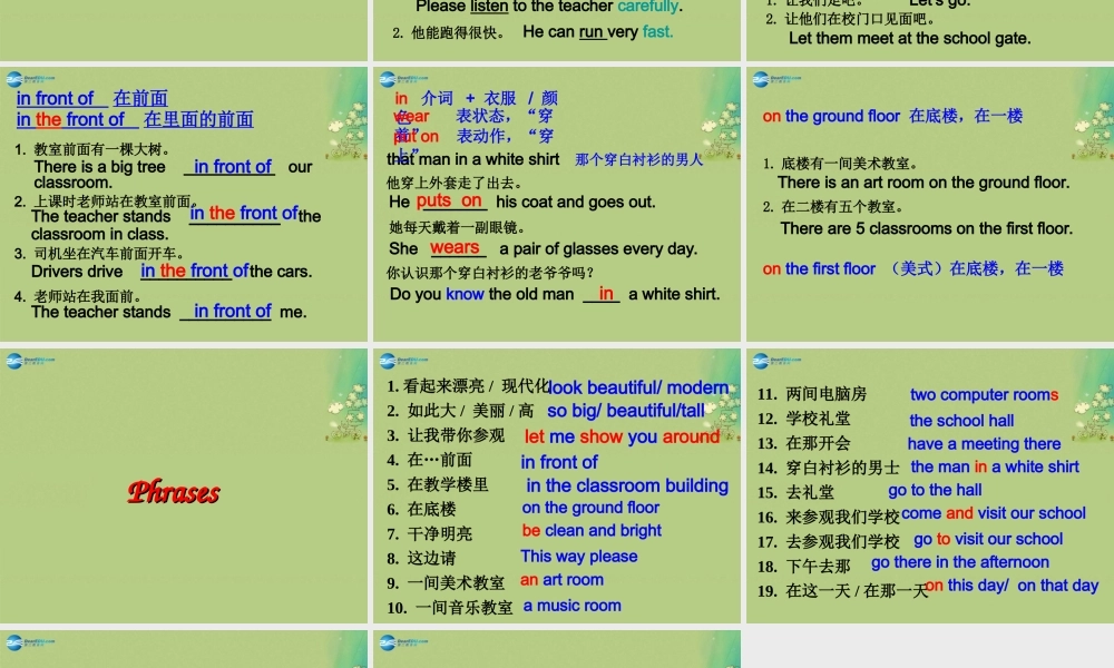 七年级英语上册 Unit 3 Welcome to our school Reading2课件 .ppt