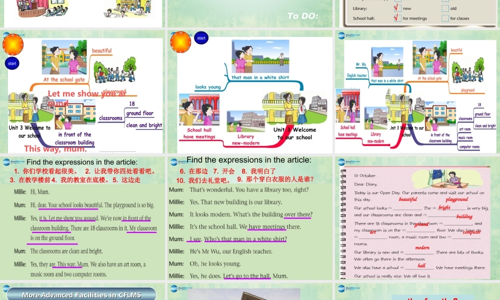 七年级英语上册 Unit 3 Welcome to our school Reading课件 .ppt