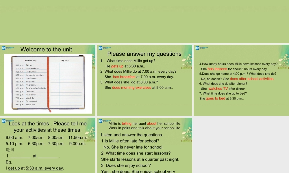 七年级英语上册 Unit 3 Welcome to our school Wlcome to the unit课件 .ppt
