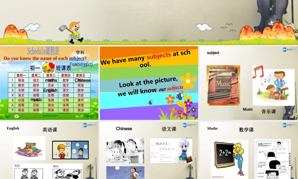 七年级英语上册 Unit 3 Welcome to our school Welcome to the unit课件3 .ppt
